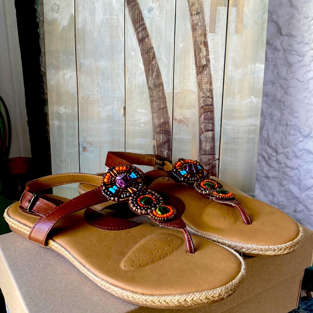 Boc strapped sandals